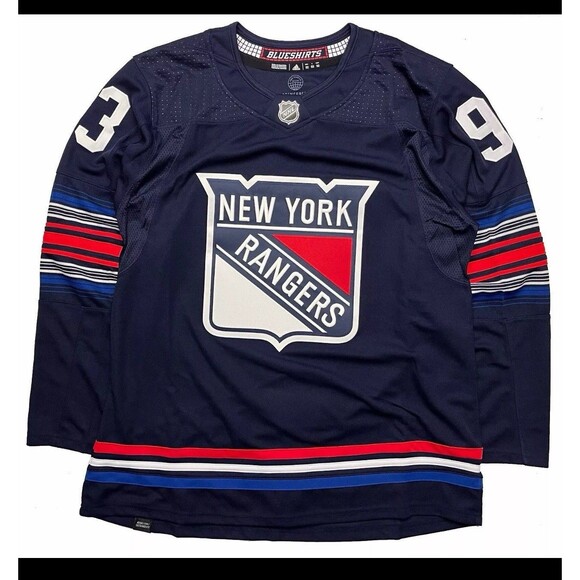 Adidas NHL Mika Zibanejad New York Rangers Third Jersey IV7463 Blue (Men’s 52)